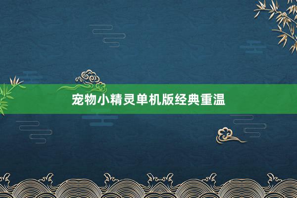 宠物小精灵单机版经典重温
