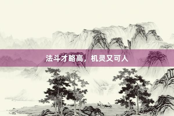 法斗才略高，机灵又可人